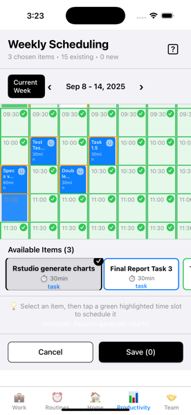 Batch Scheduling Week View