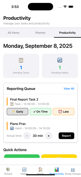 Productivity Reporting Center